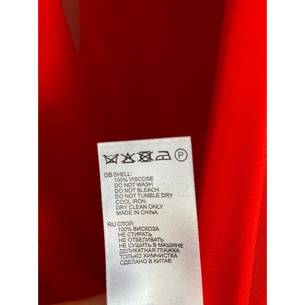 Reiss Savannah Red Jersey Wrap Asymmetric Maxi Dress US 8 - Picture 12 of 12